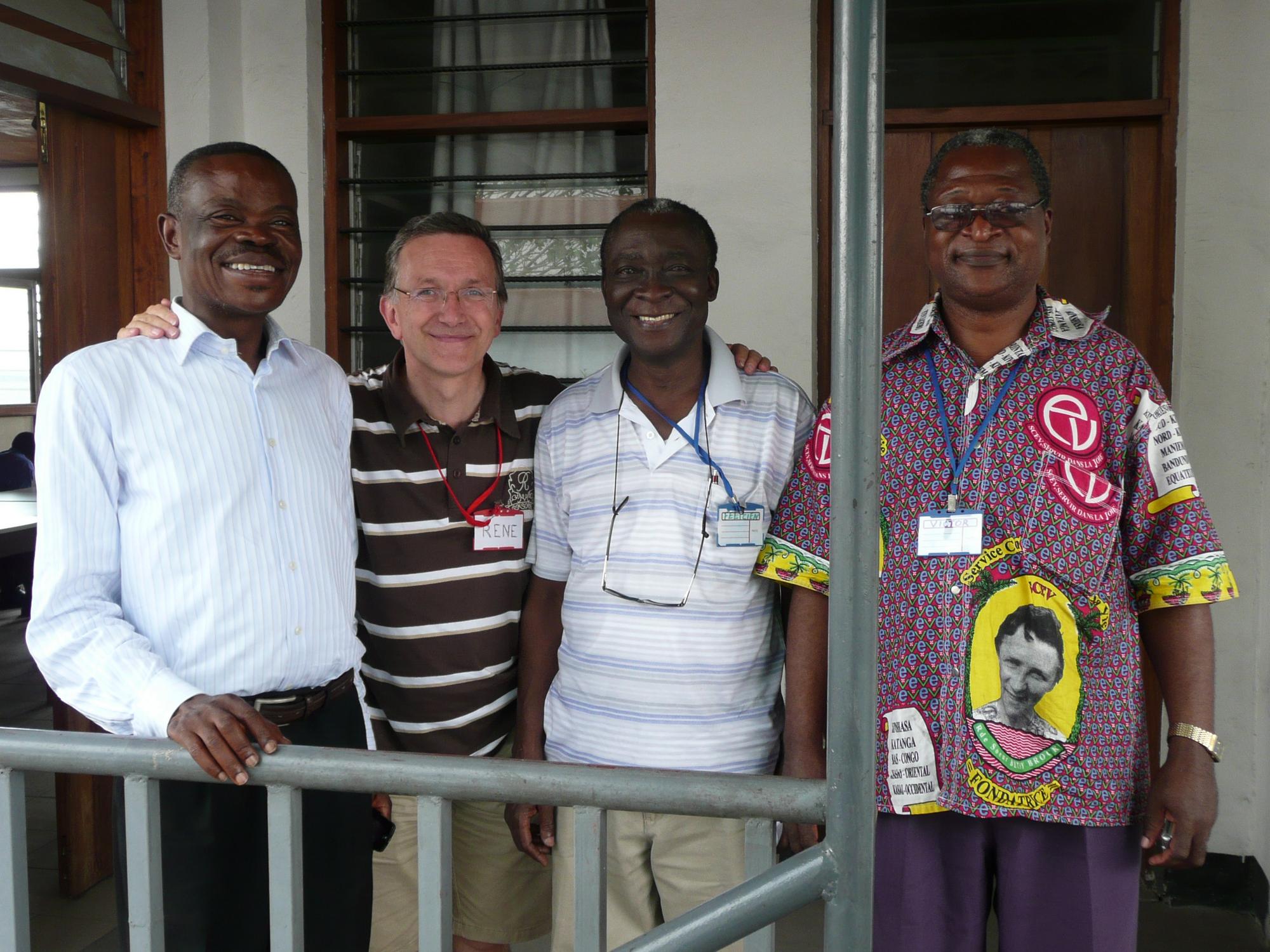 Jean-Marie Betukumeso, René Ecochard, Félicien Adotevi et Victor Muela 2009