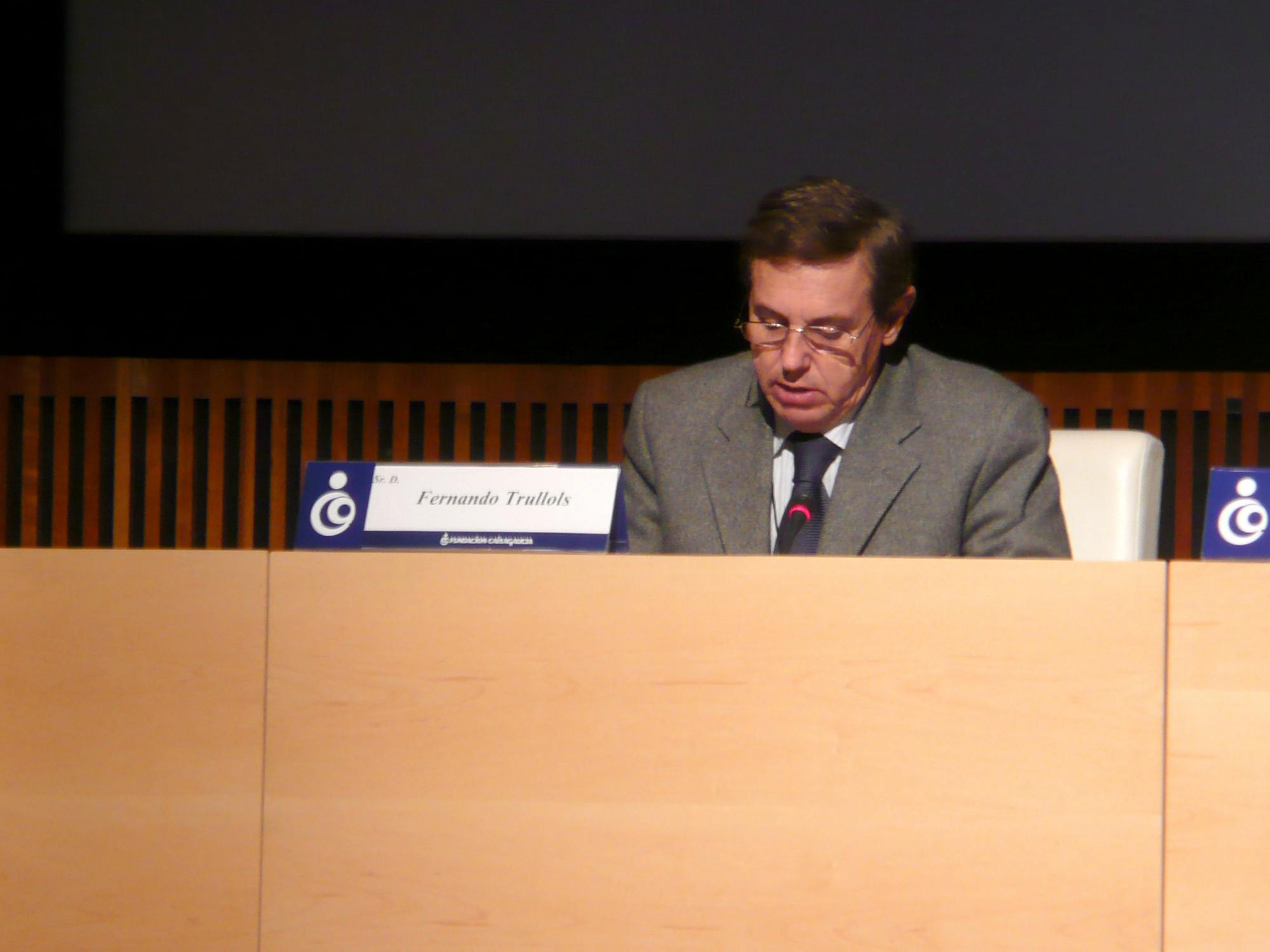 Fernando Trullols during the introduction of th Congress 2010
