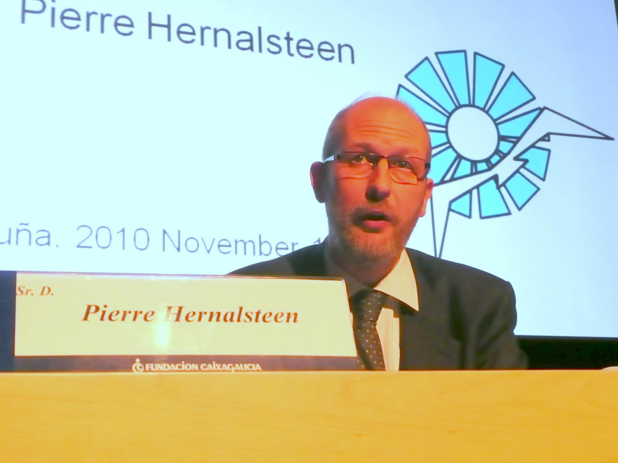 Pierre Hernalsteen during his presentation 2010