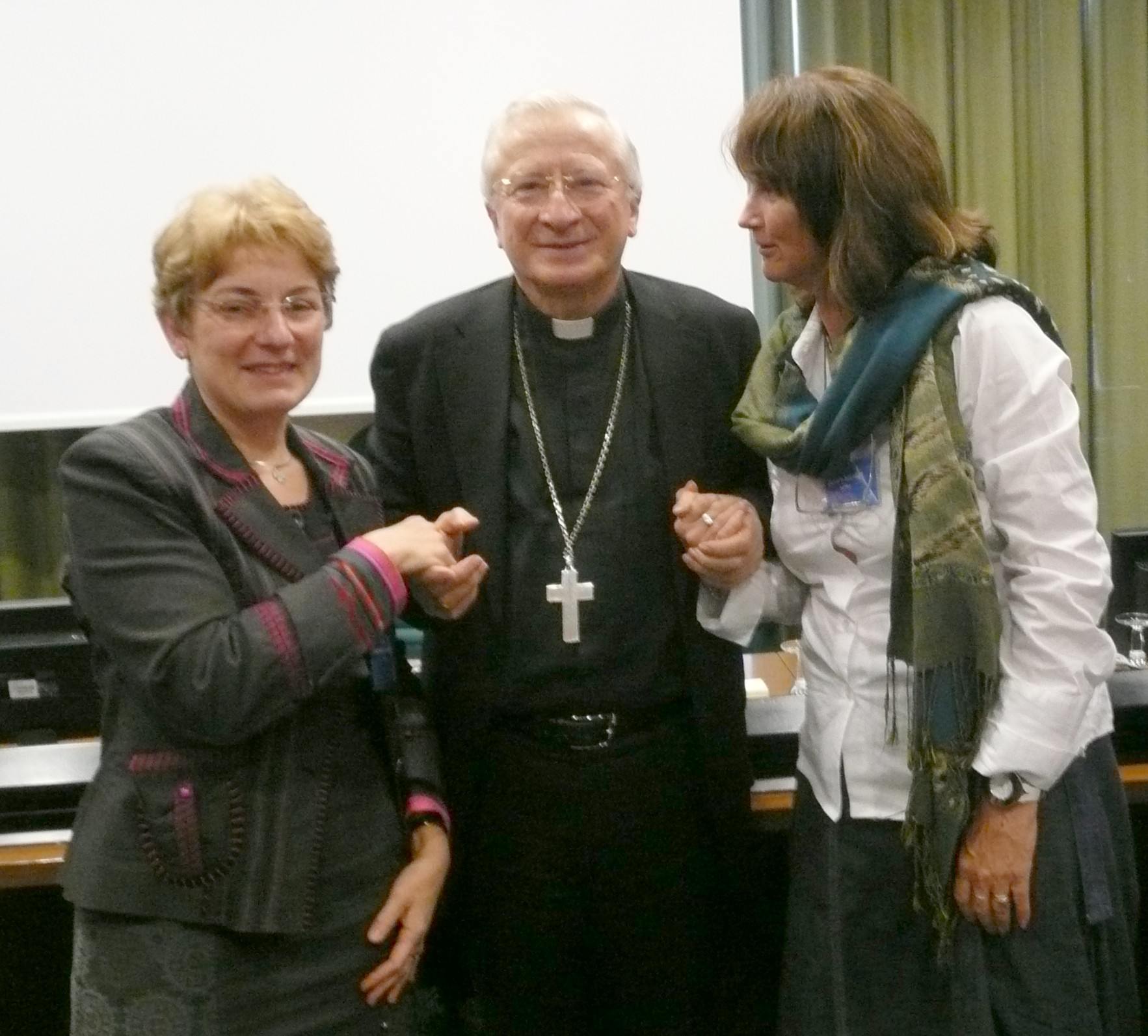 Isabelle Ecochard, Cardinal Ennio Antonelli and Dany Sauvage 2010