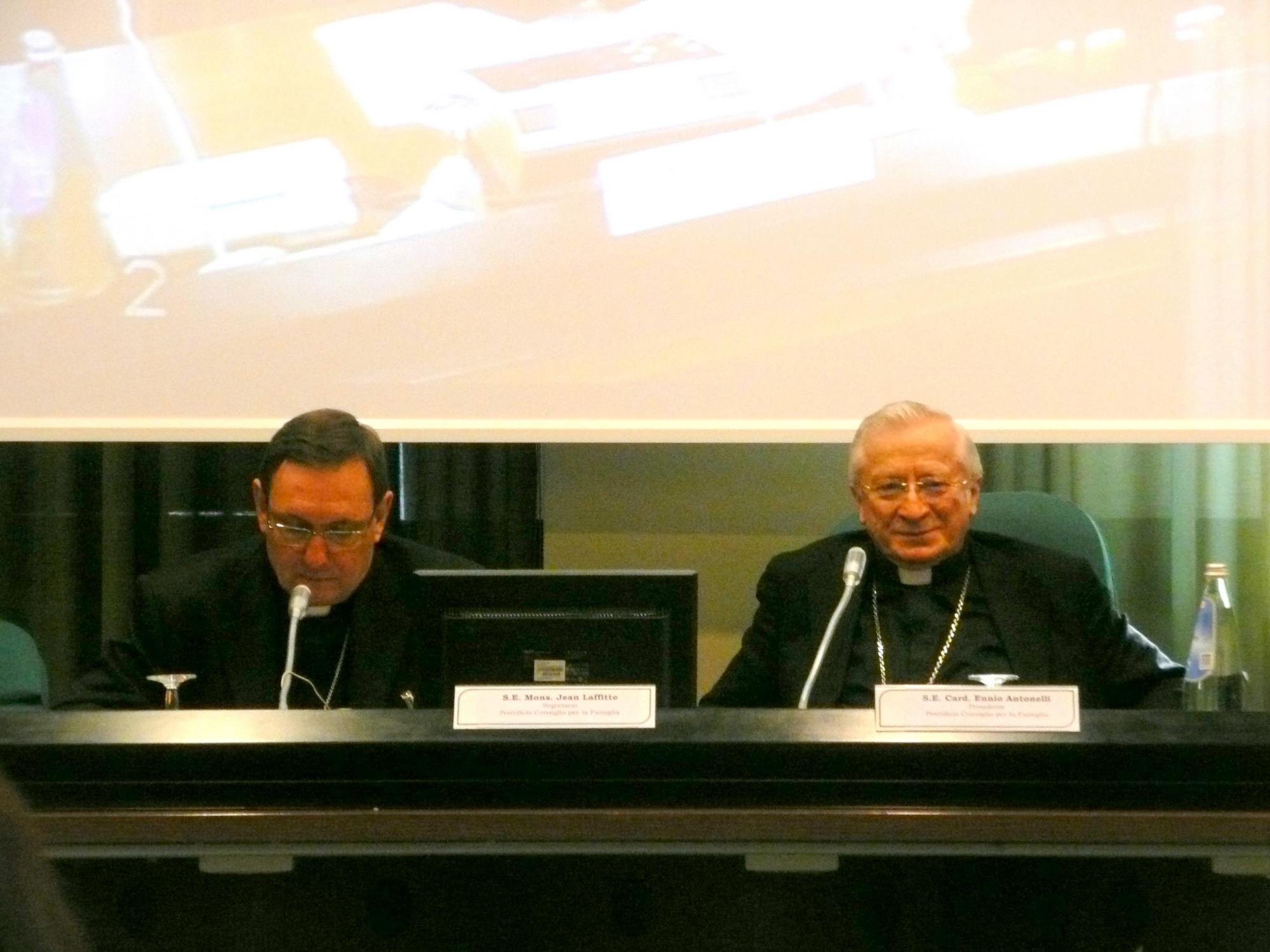 Monseigneur Jean Laffite and Cardinal Antonelli during the presentation made by Jean Laffite 2010