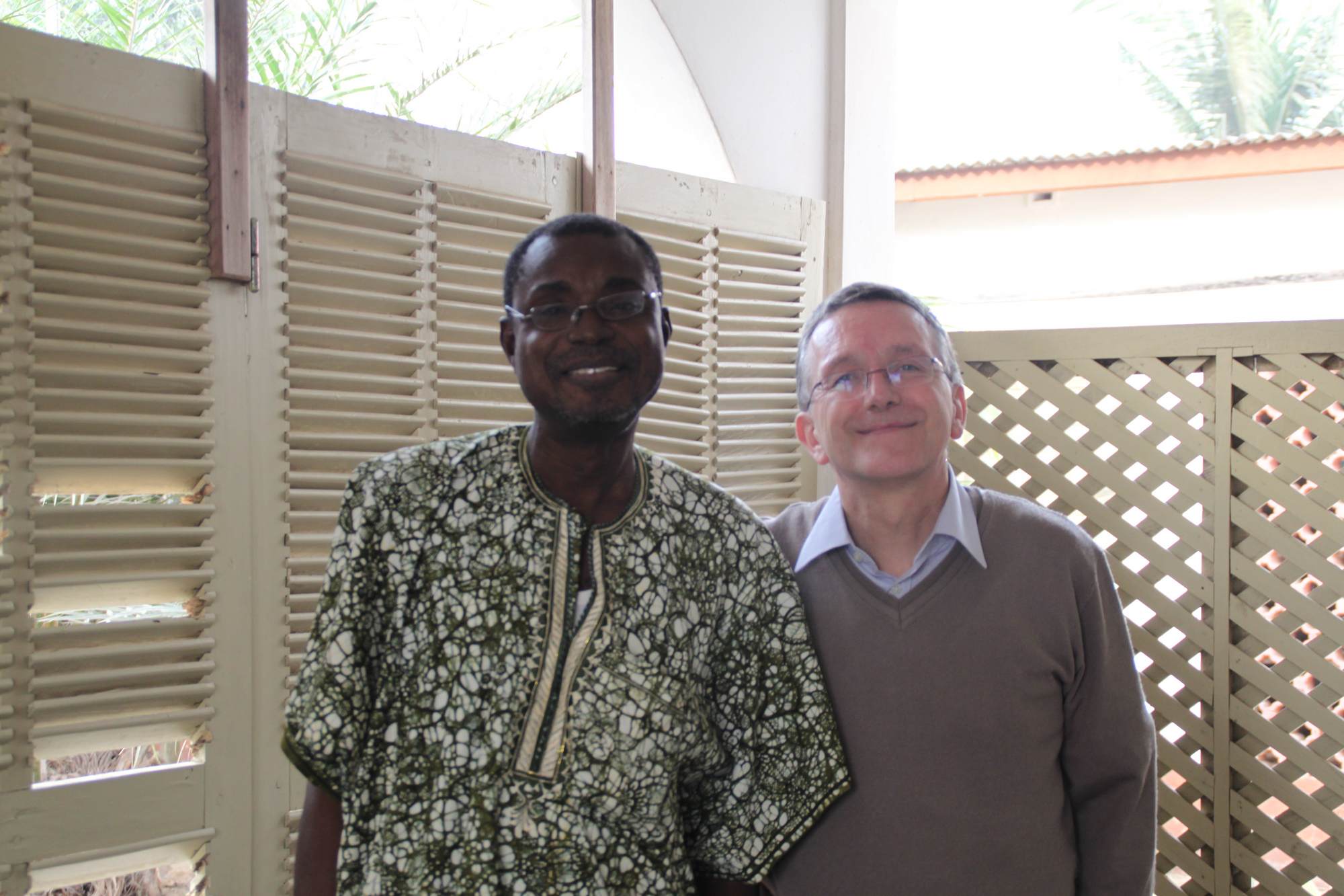 Dr Corneille Sadzo et René Ecochard lors deleur visite, Corneille étant retenu à Lomé pour raison de santé 2011