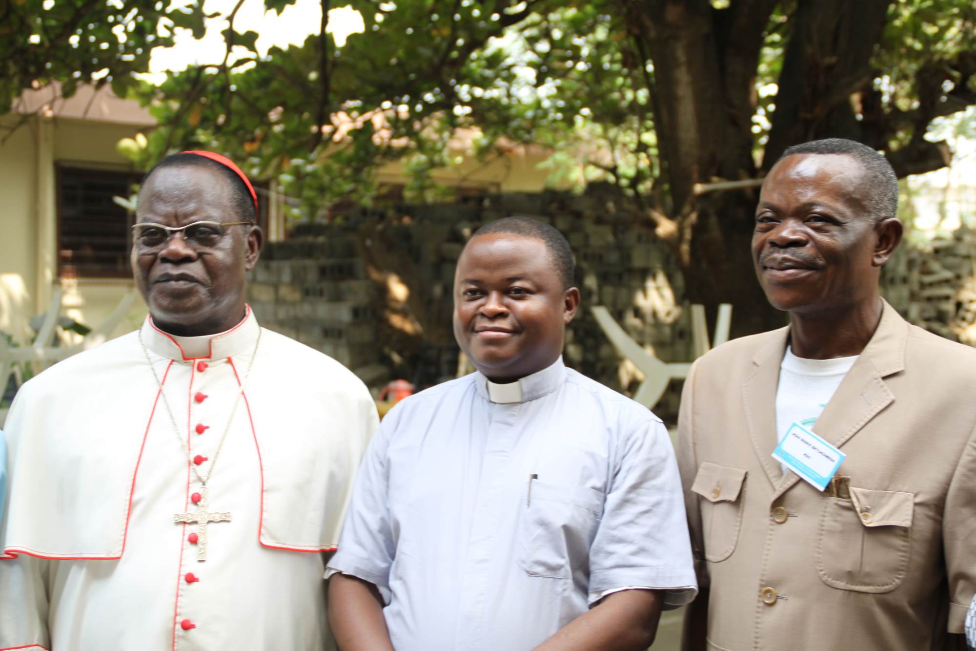 H.E. Cardinal Lawrence Monsengwo Pasinya FrArthur Phiri and Jean-Marie Betukumeso 2011