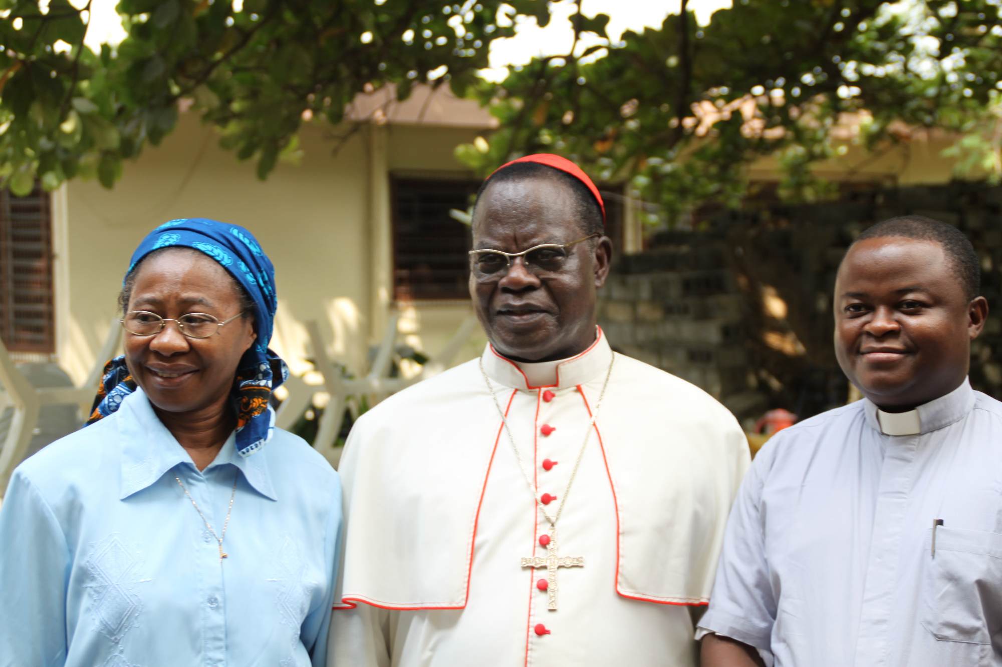 Sr Kelechi H.E. Cardinal Lawrence MonsengwoPasinya and Fr Arthur Phiri 2011