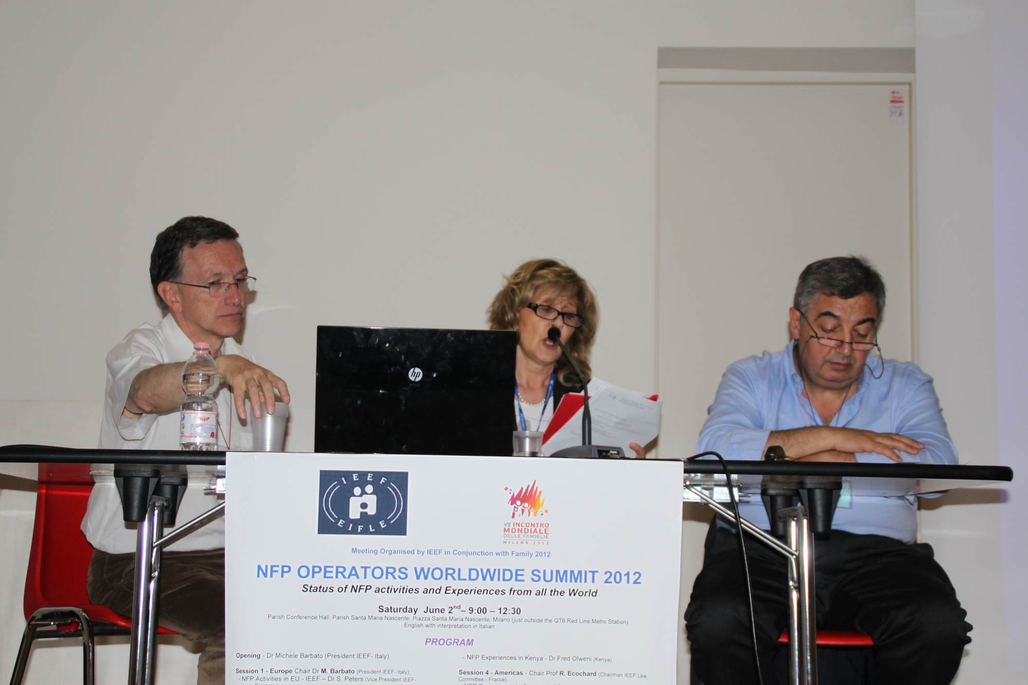 Rene Ecochard, Giancarla Stevanella and Michele Barbato 2012