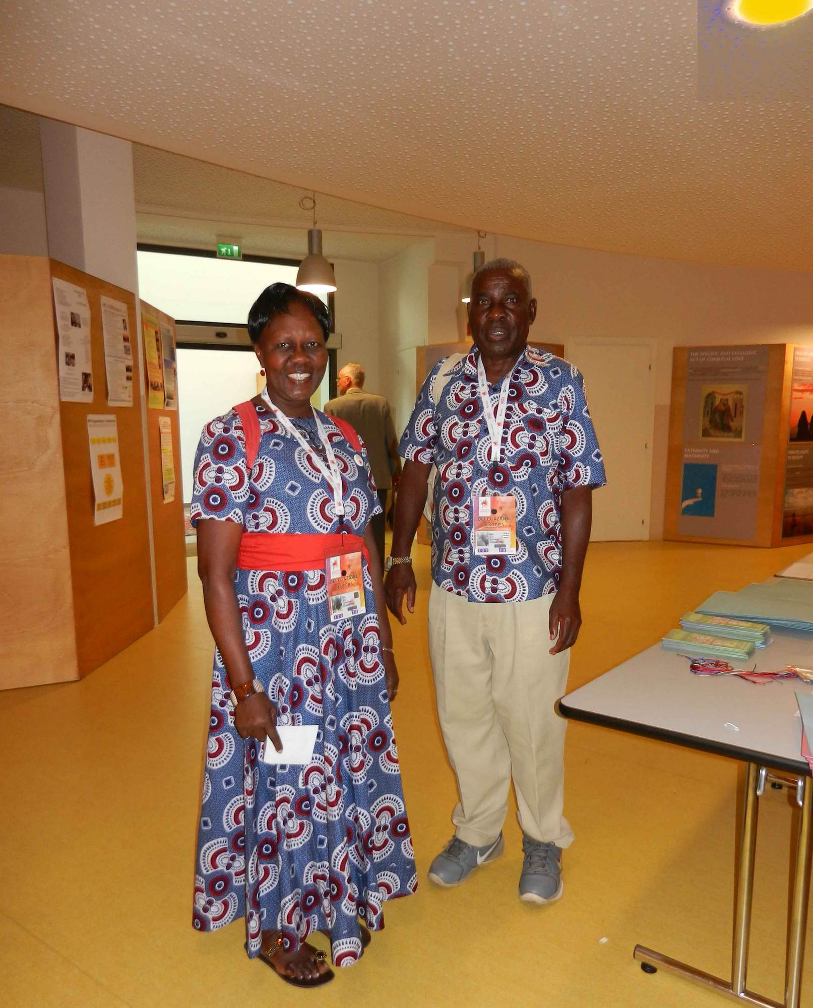 Representant from Kenya (Teresa Abuya and her husband), at the desk of the Africa Family Life Federation during exhibitions 2012