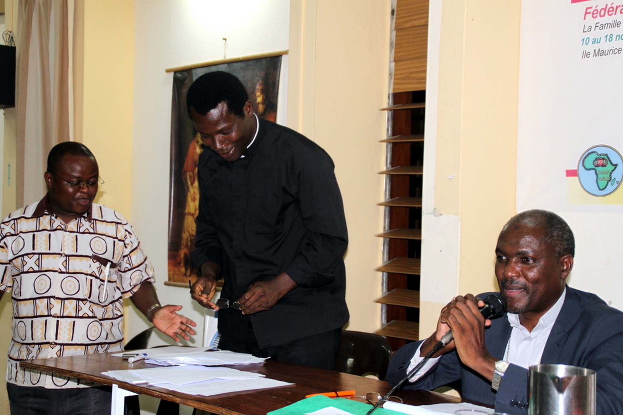 Fr Phiri, Fr Akoha and SE Mgr Gabriel Mblingi 2013